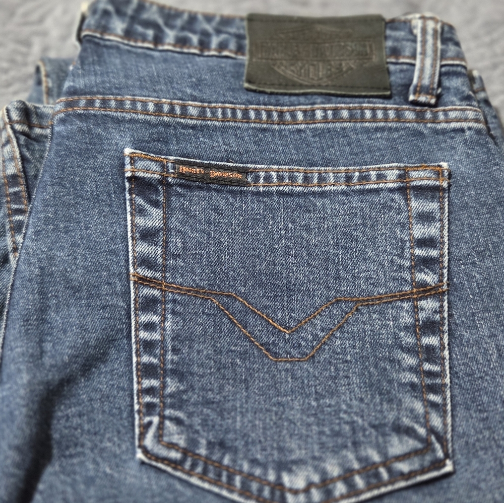Womens Harley Davidson Bootcut Size 10 New Blue Denim Jeans